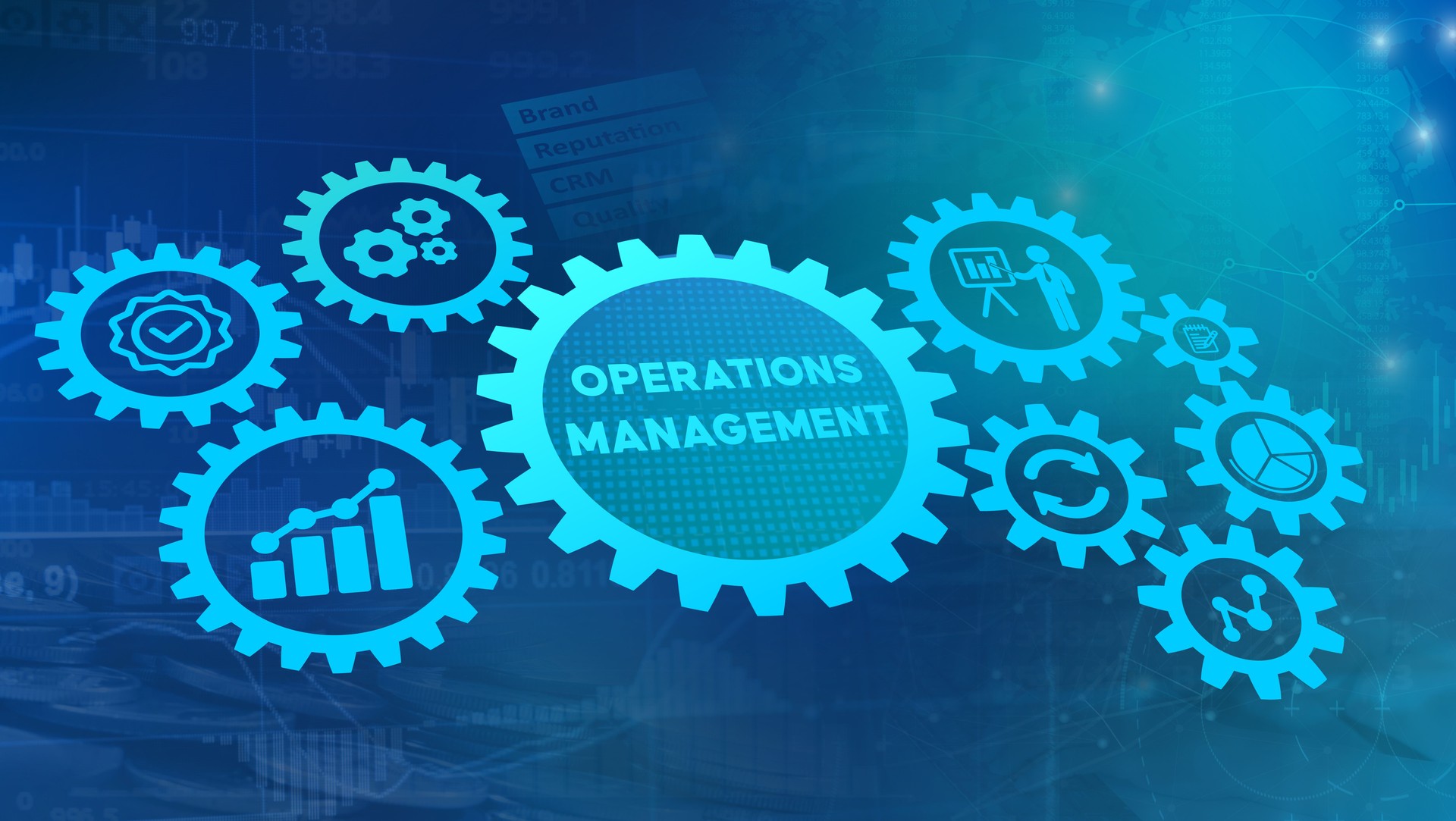 Operation management business process control optimisation industrial technology concept